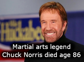 Chuck Norris dead at age 86
